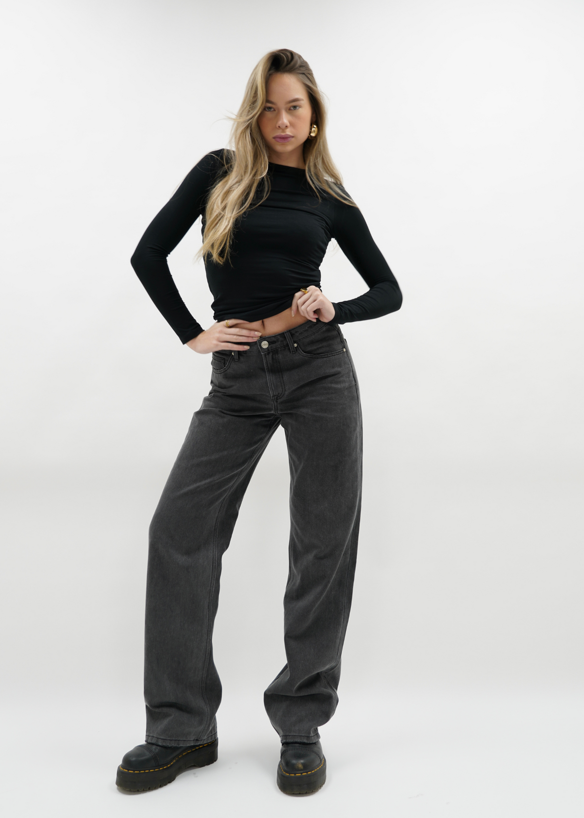 Low waist jeans dark grey (tall)