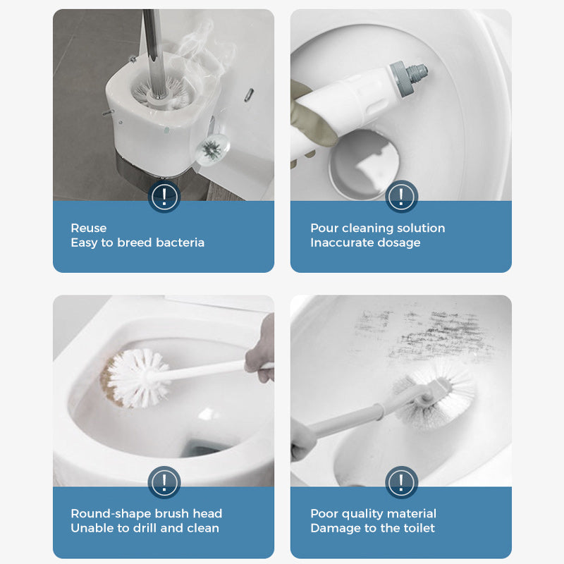 🚽 Last Day Special Price £8.78!!!⚡ Disposable Toilet Cleaning System – Hygienic One-Click Cleaning, No Residue Left, Easy to Use & Disposable 🧼