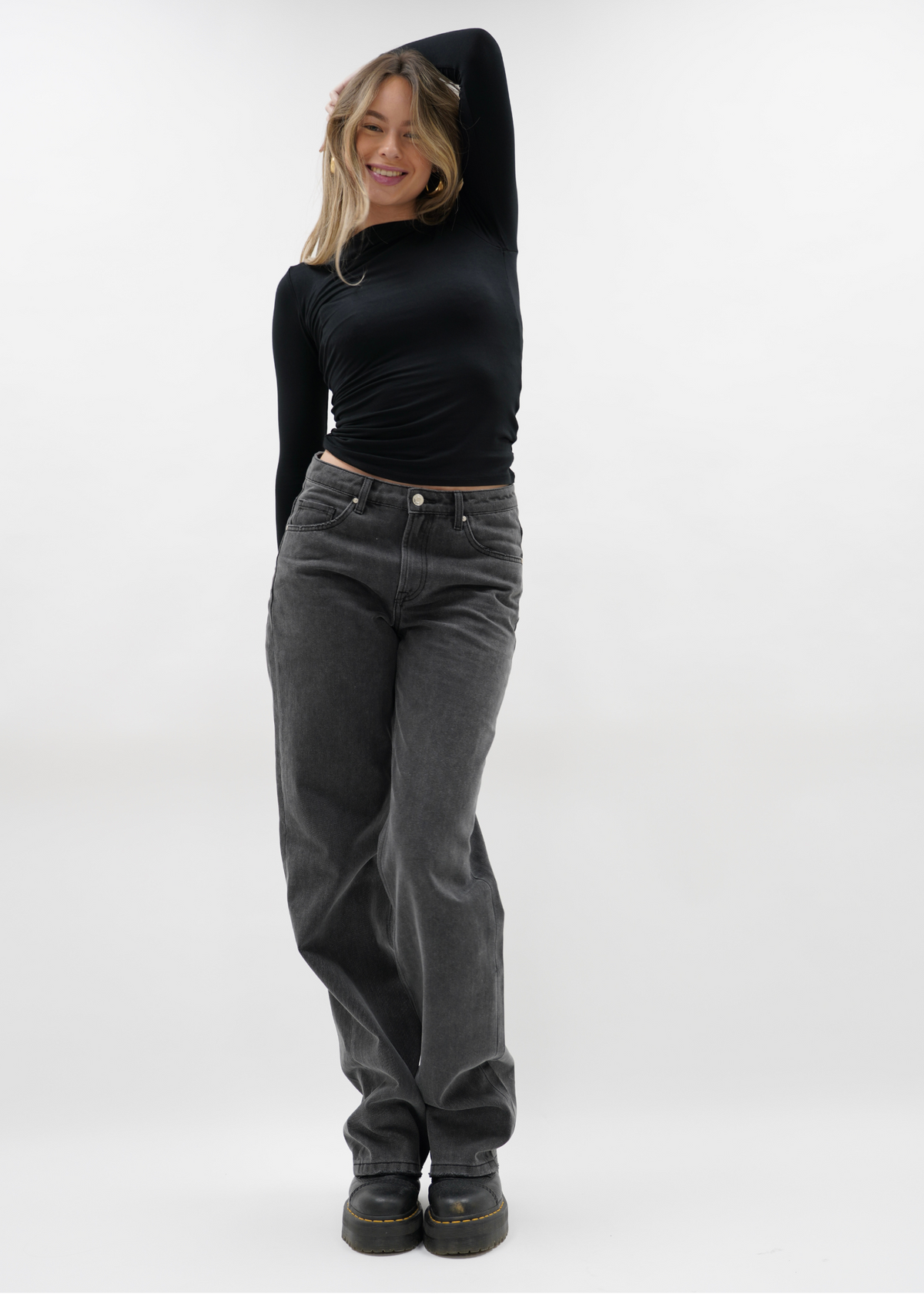 Low waist jeans dark grey (tall)