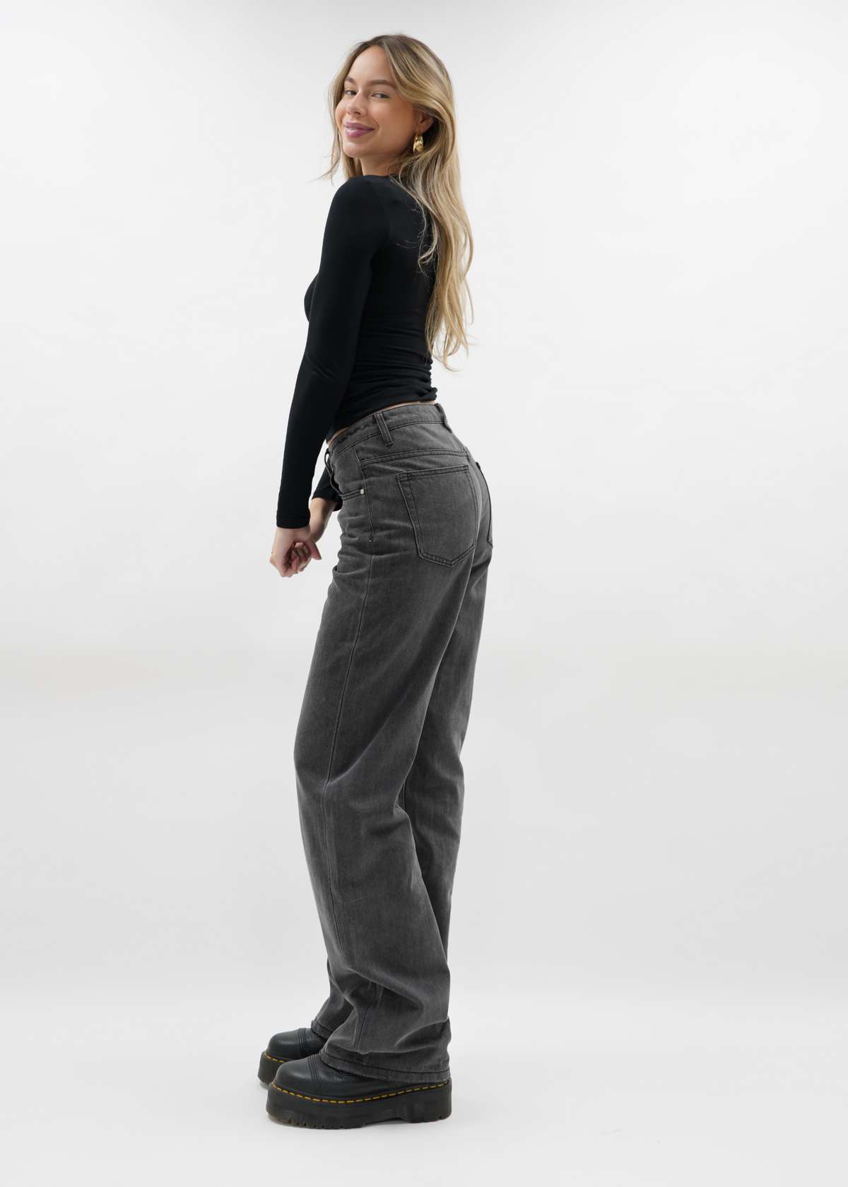 Low waist jeans dark grey (tall)