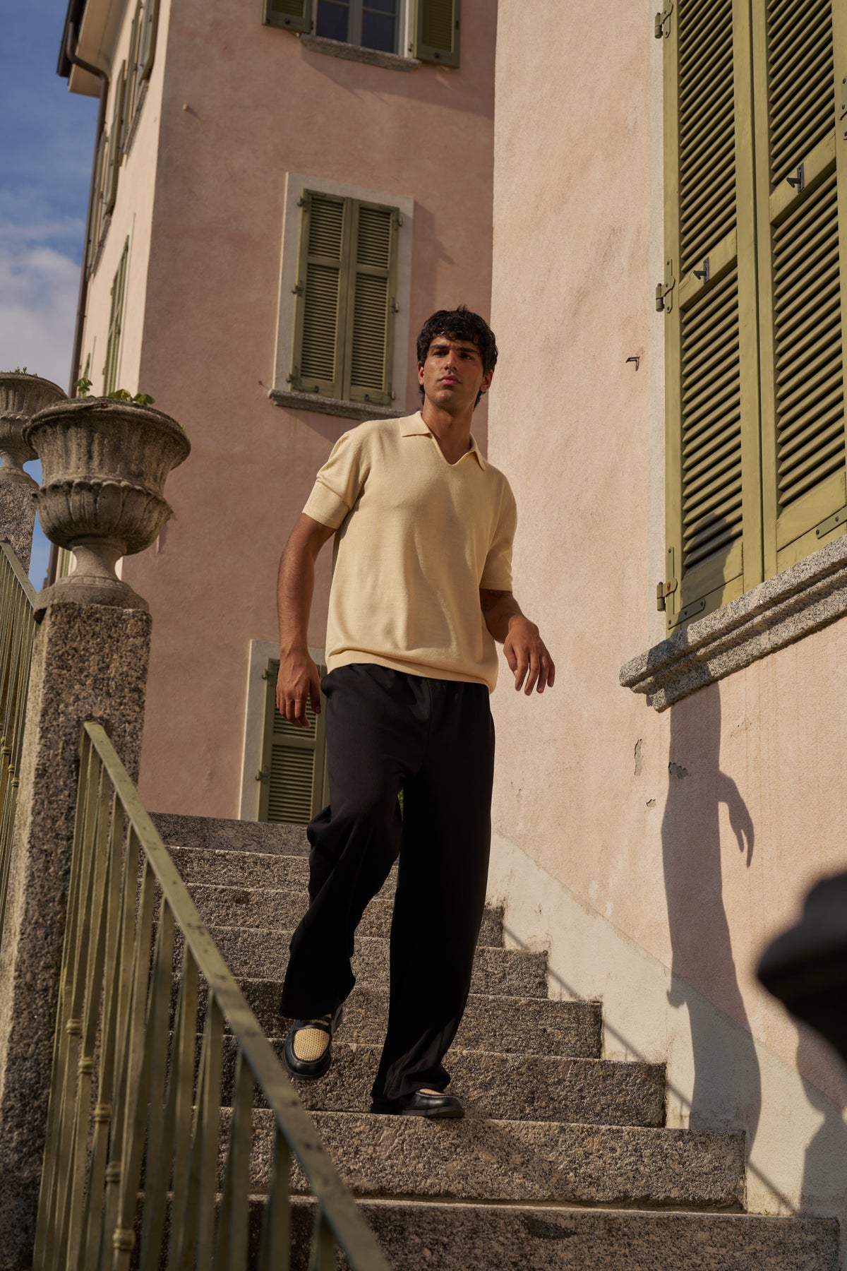 Creme Knitted Short Sleeve Polo – Butter