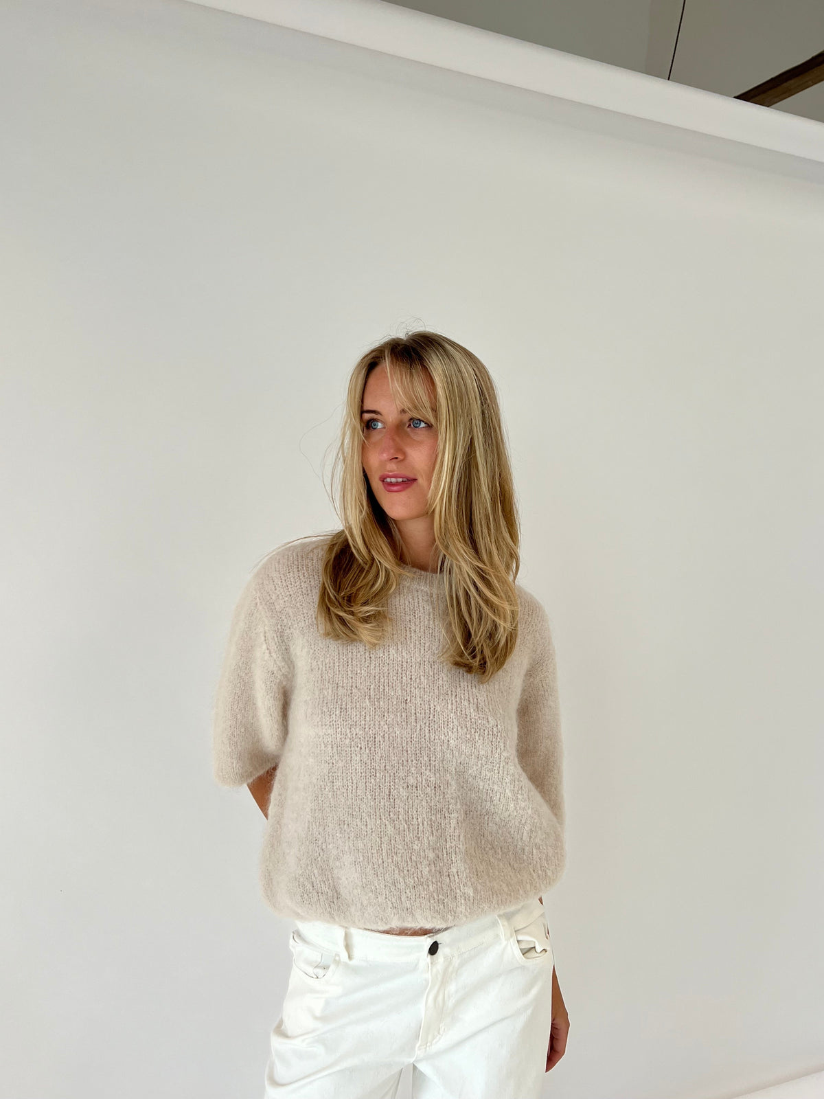 Elise t-shirt knit - Beige