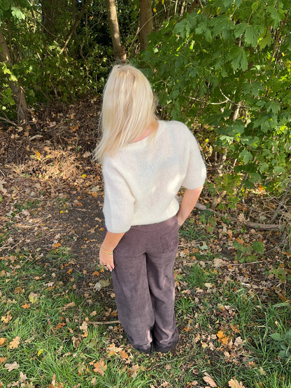 Rancy knitted mohair tee - Off white