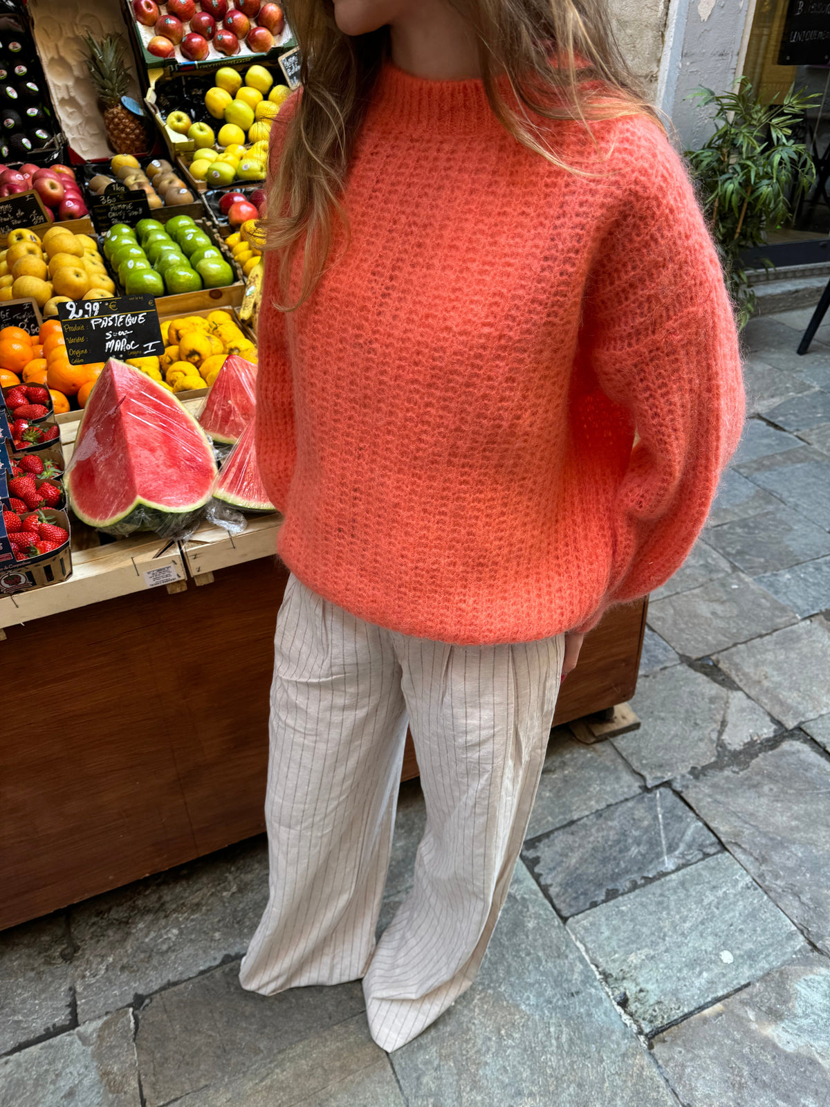 Elina knit - Coral orange