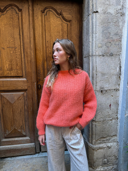 Elina knit - Coral orange