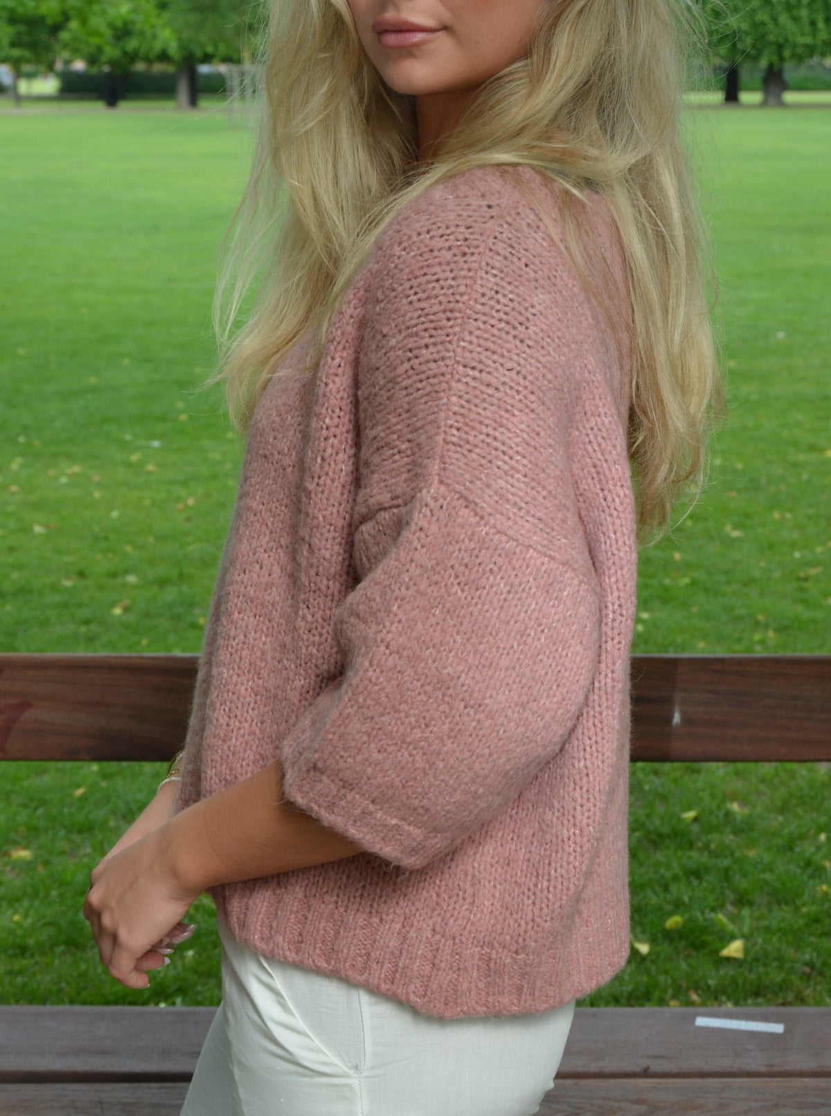 Hedvig knit with short sleeves - Pink