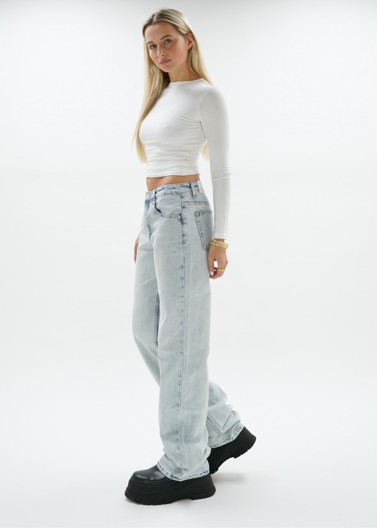 Low waist jeans light washed blue (tall)