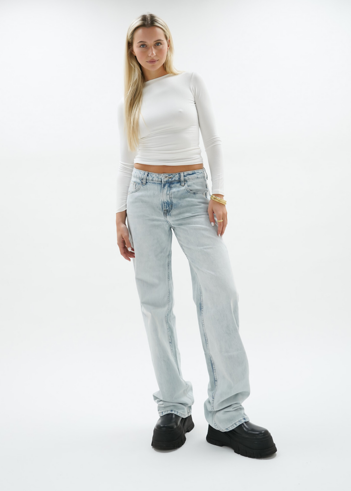 Low waist jeans light washed blue (tall)