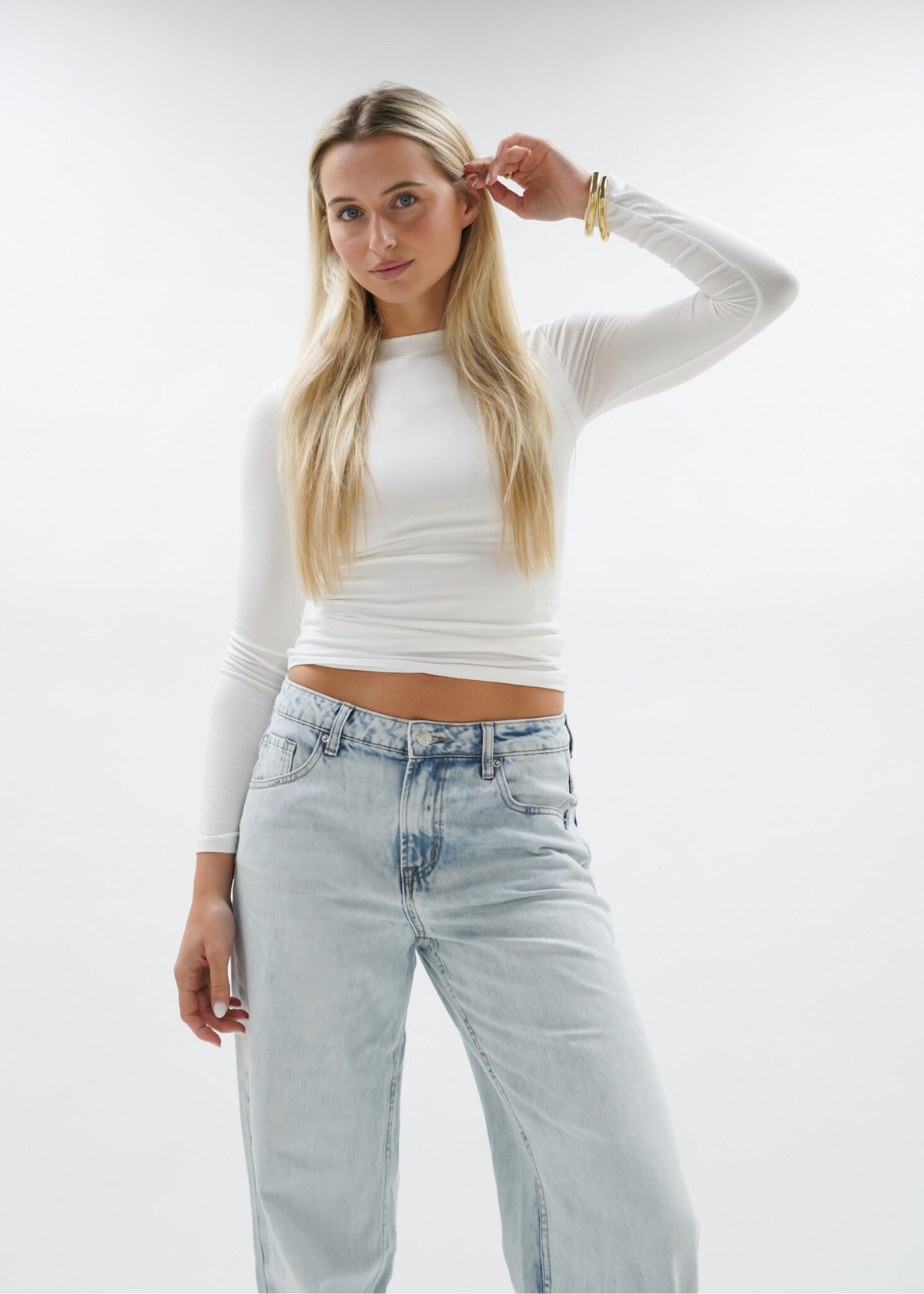 Low waist jeans light washed blue (tall)