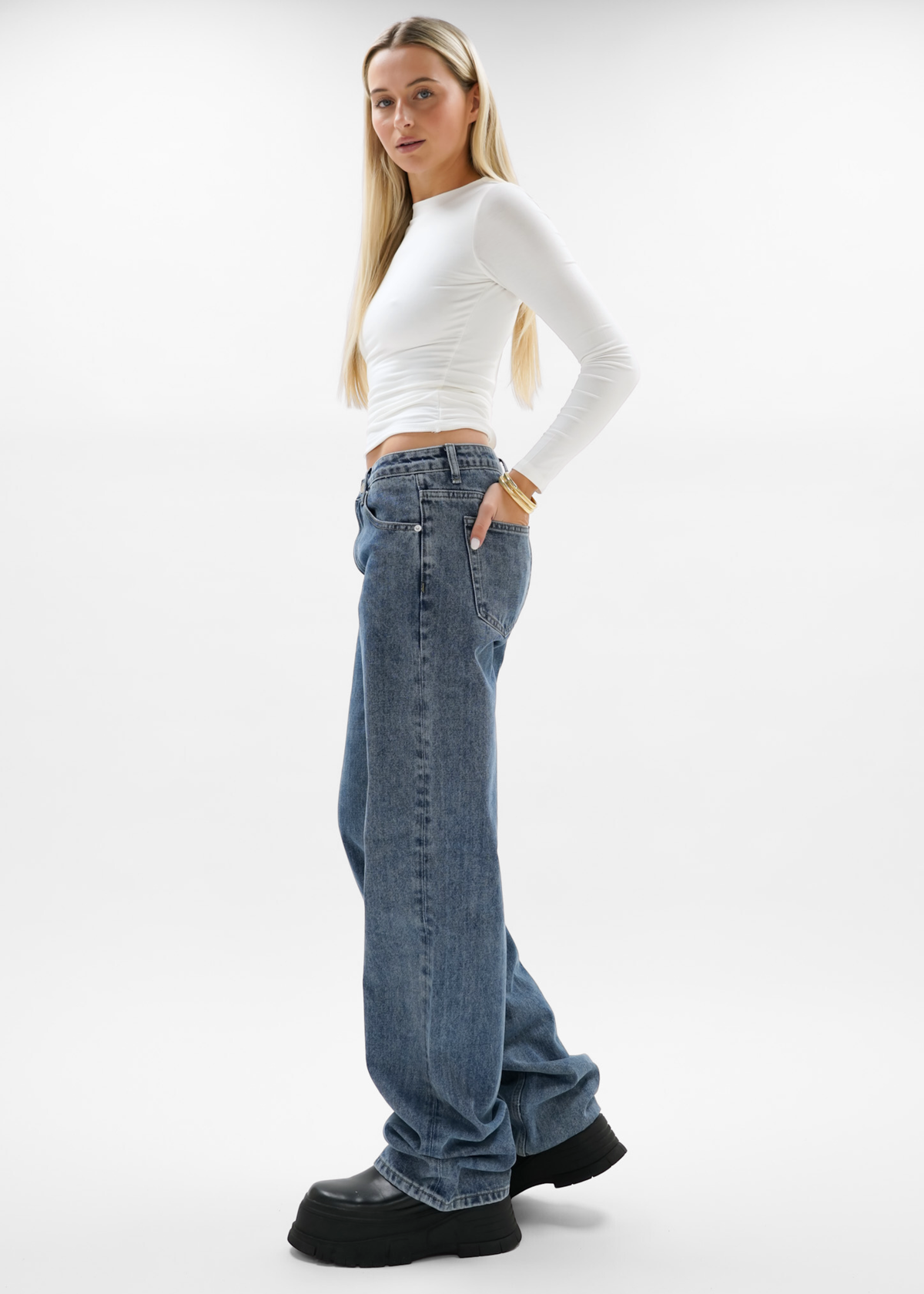 Low waist jeans dark blue (tall)
