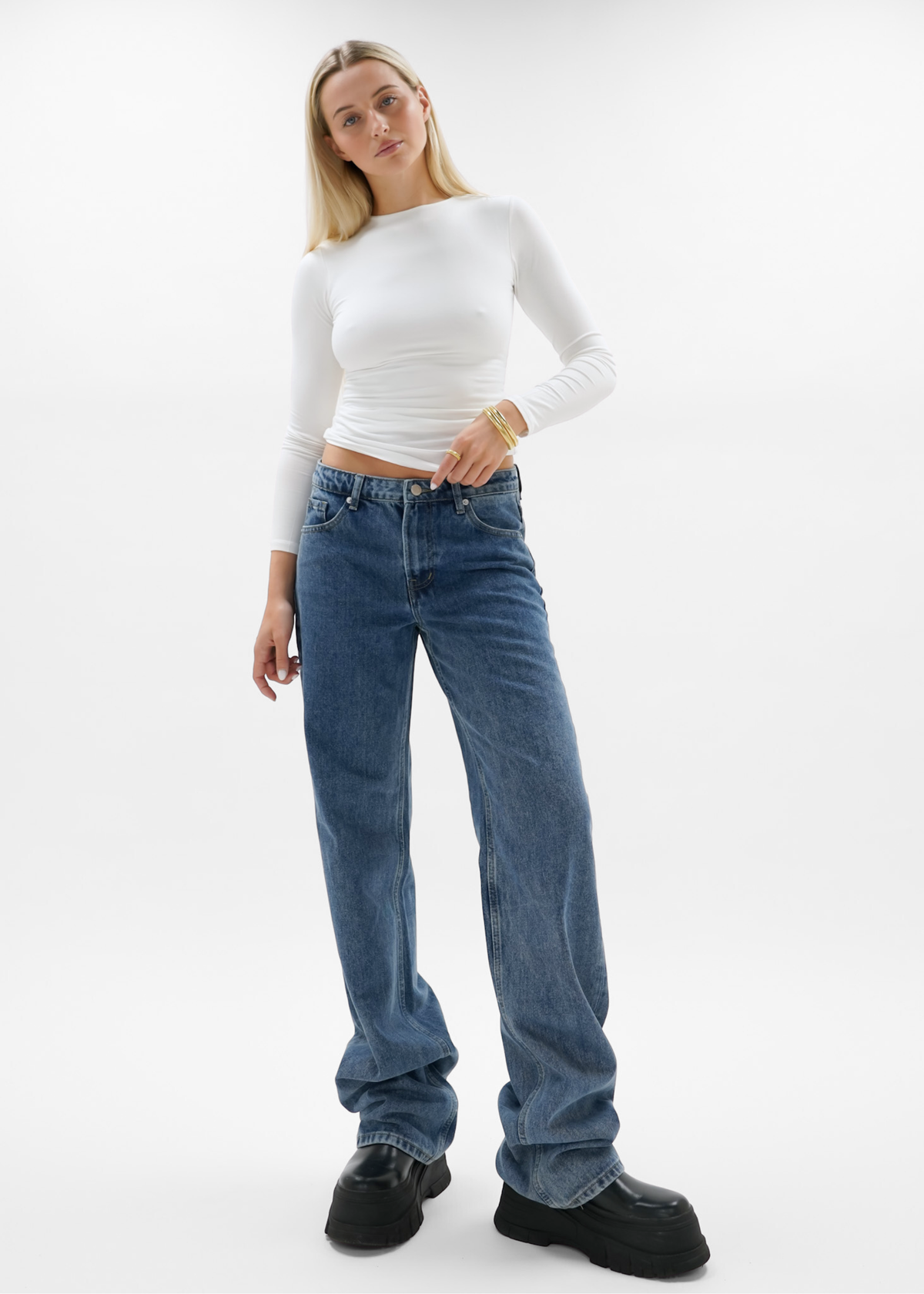 Low waist jeans dark blue (tall)