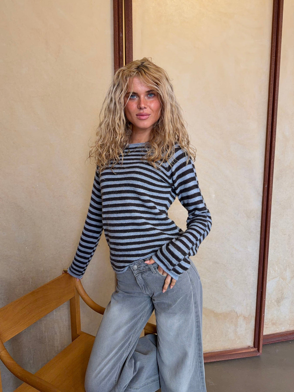 Josa striped knit -  Blue/brown