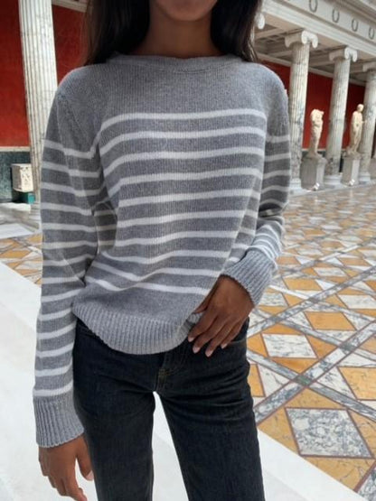 Matilde W knit - grey and white