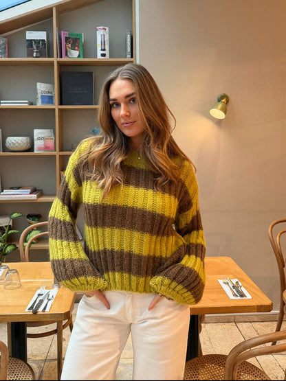 Elowen knit - Green/brown
