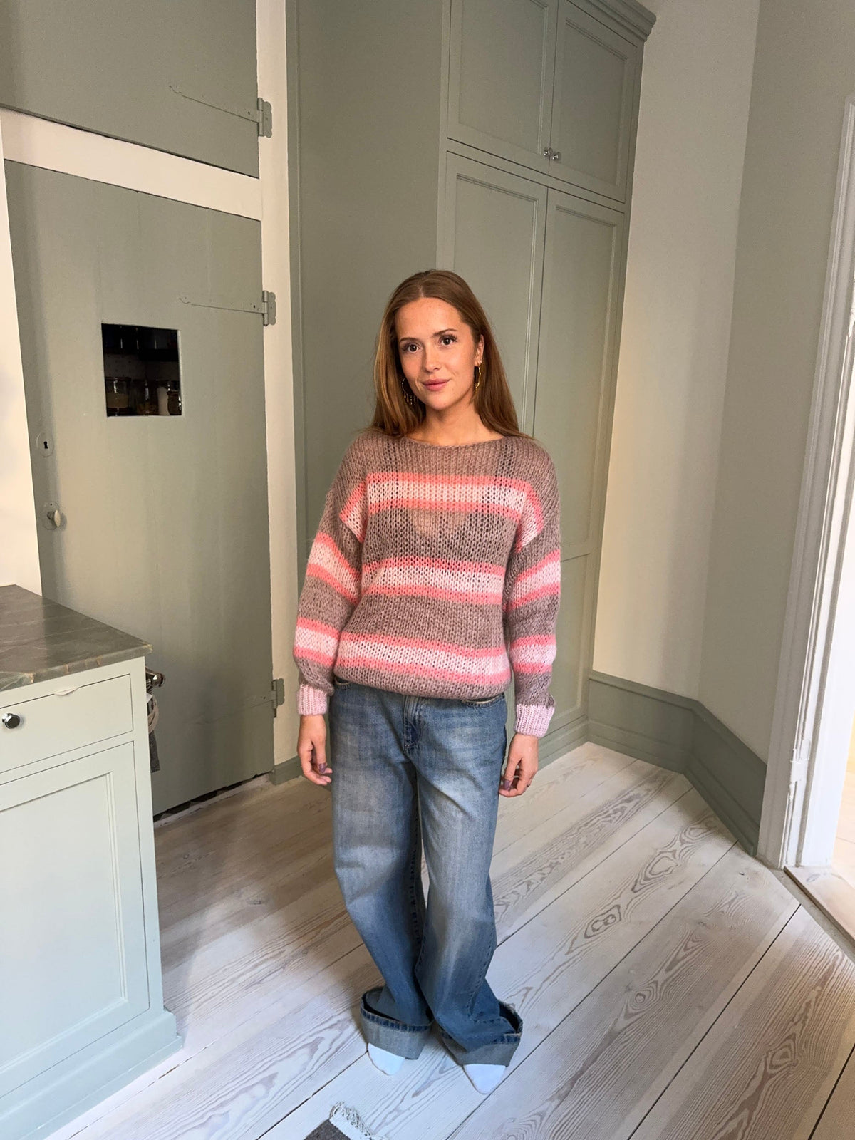 Evelina knit - Brown/Pink