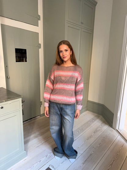 Evelina knit - Brown/Pink