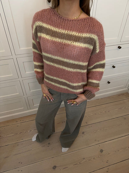 Evelina knit - Pink/Yellow/Taupe