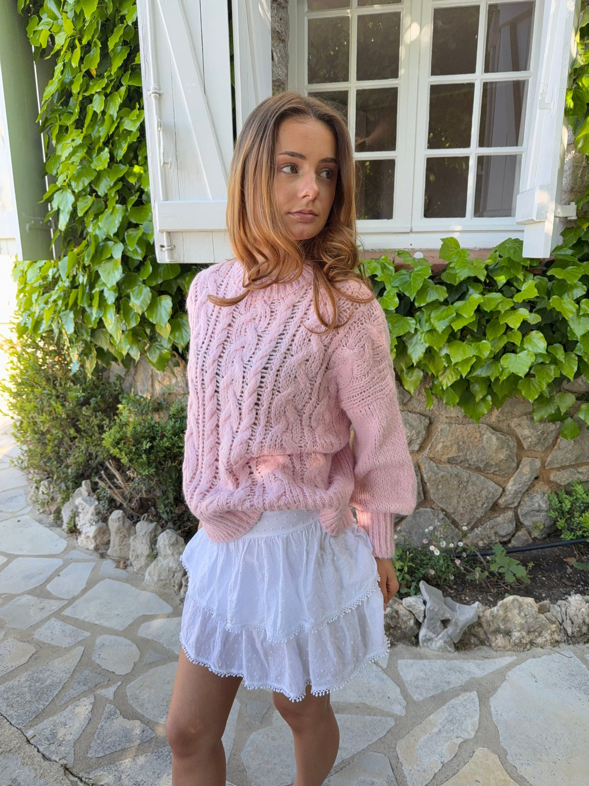 Raffaella cable knit – Pink