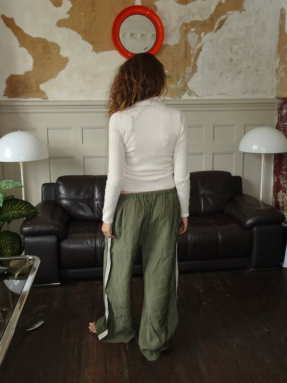 Carly cable knit with zipper – Off white